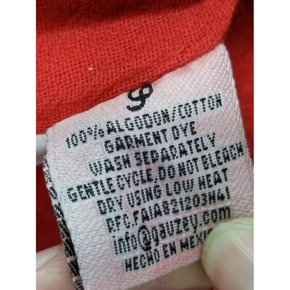 Gauzey Women's Medium Red Asymmetrical High Low Lagenlook Gauze 100% Cotton - Picture 7 of 7